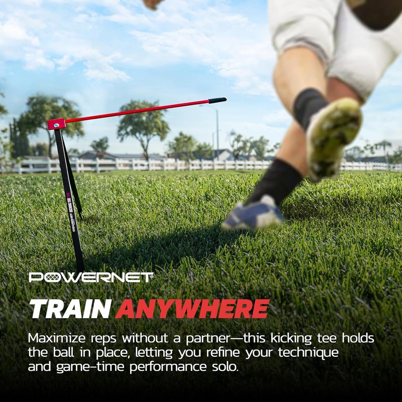 PowerNet Football Kicking Tee Pro, Portable with Included Carry Bag, Durable All Metal Football Holder, Use for Field Goal Practice and Training, Compatible with All Football Sizes - Image 5